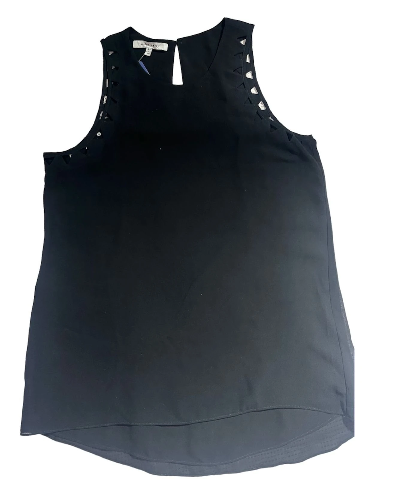 Women's Georgette Top Black – Solid