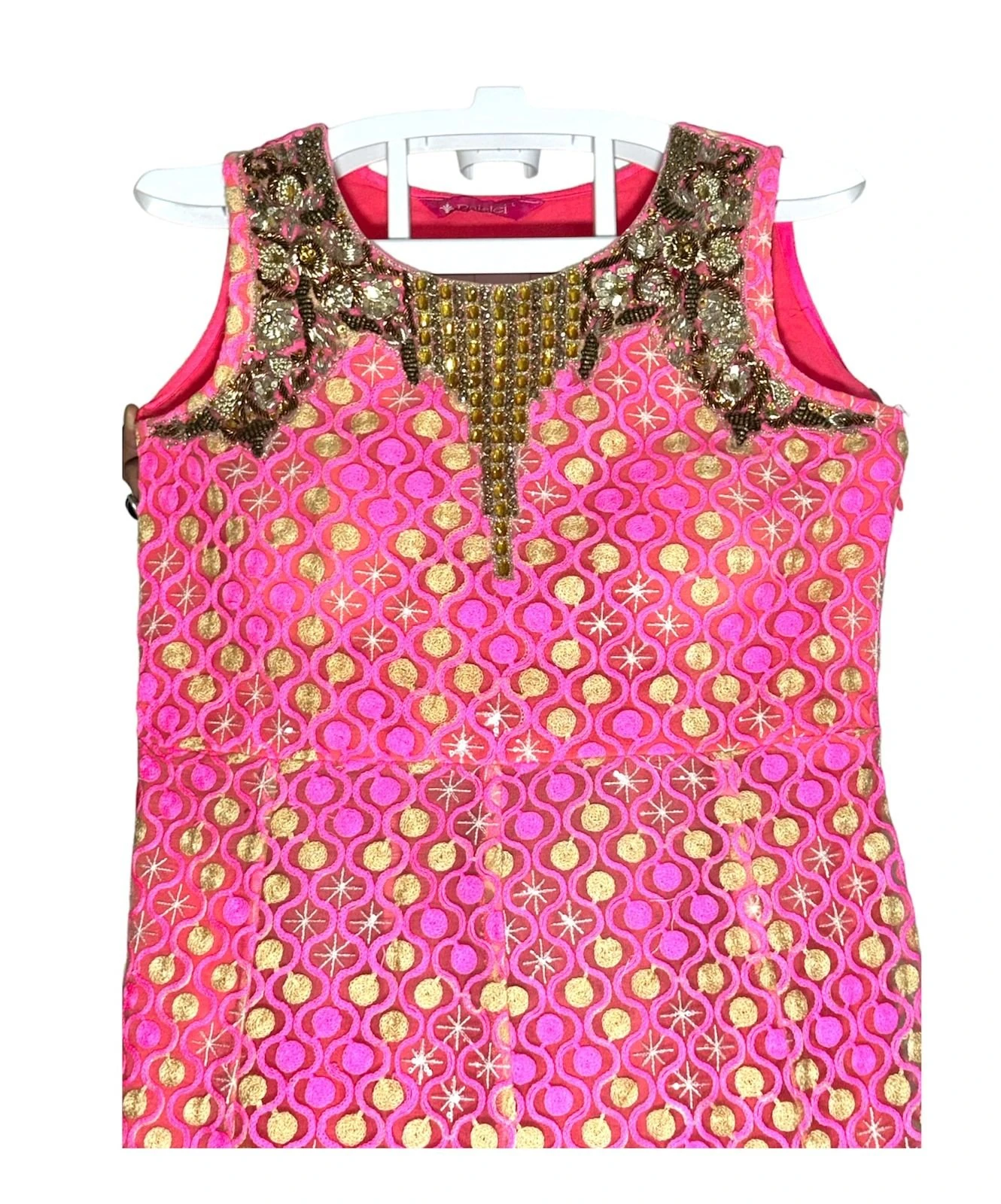 Women's Silk Kurta Pink – Embellished