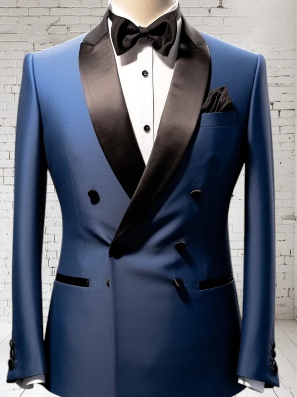 Men's Viscose Blend Blazer Navy Blue – Solid