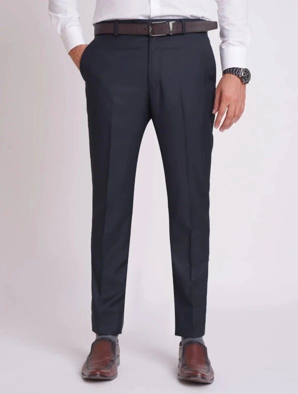 Men's Trousers Dark Navy Blue – Slim Fit