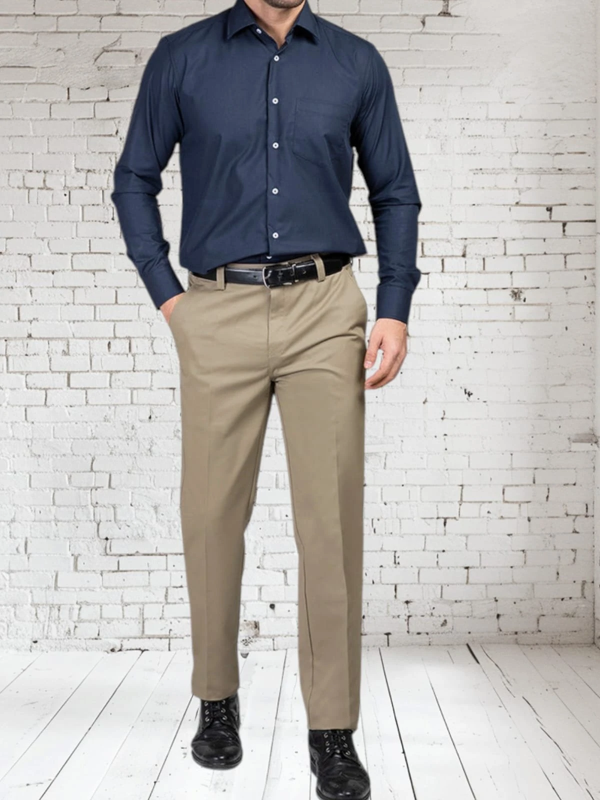 Men's Trousers Khaki – Slim Fit