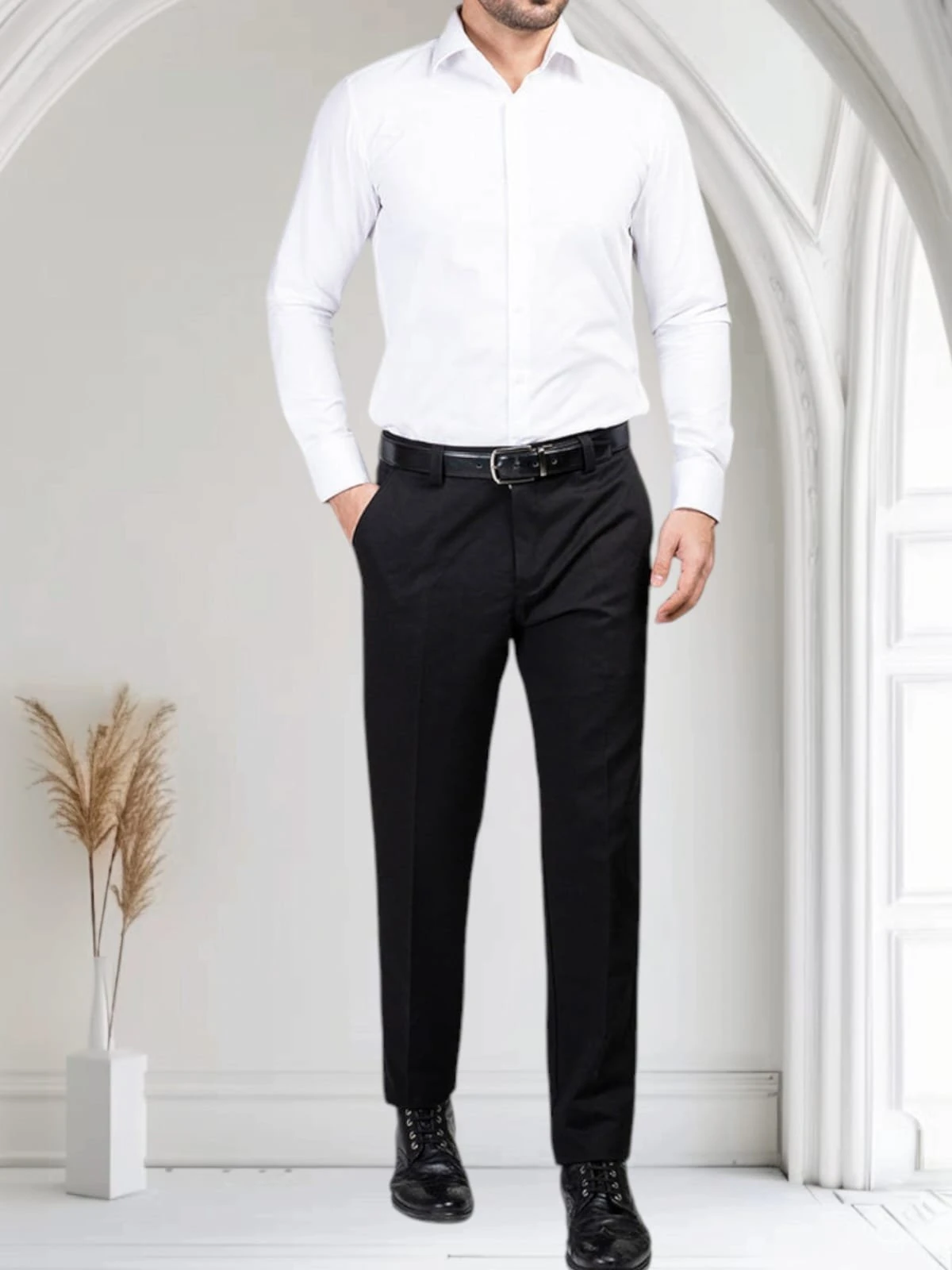 Men's Trousers Black – Slim Fit