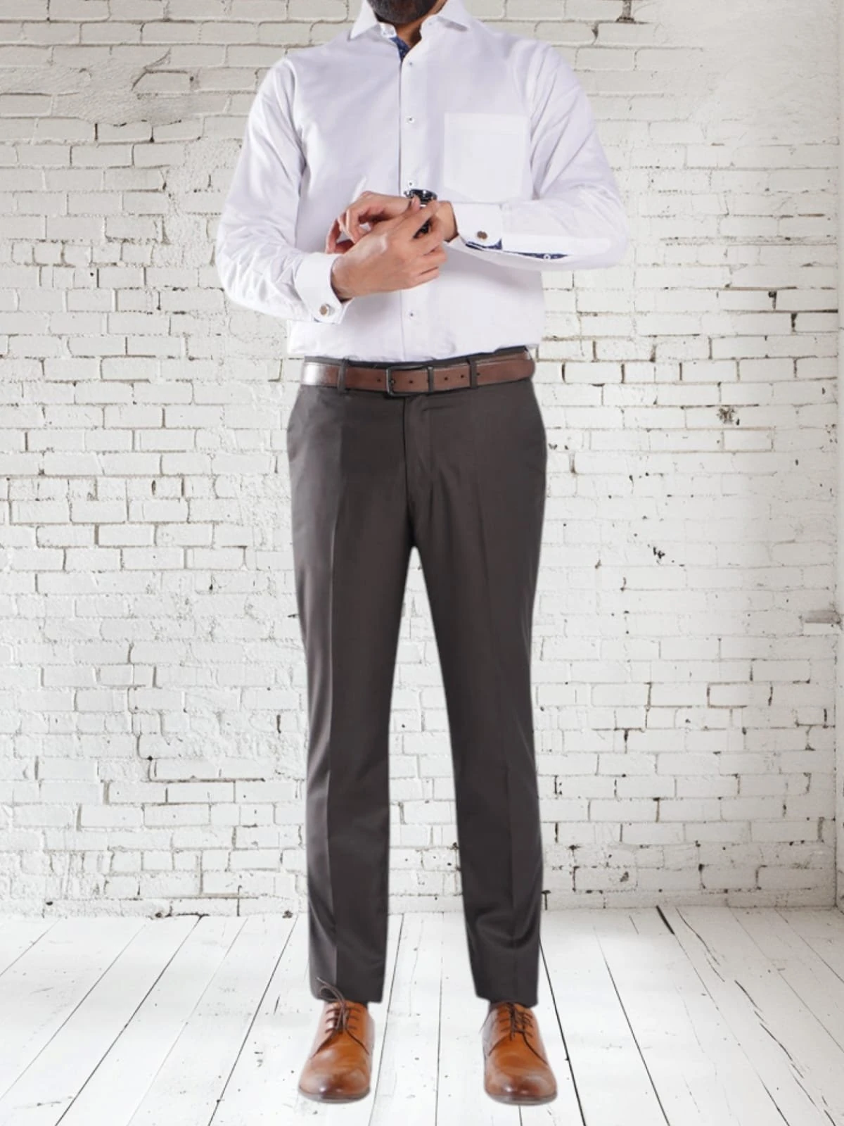 Men's Trousers Brown – Slim Fit
