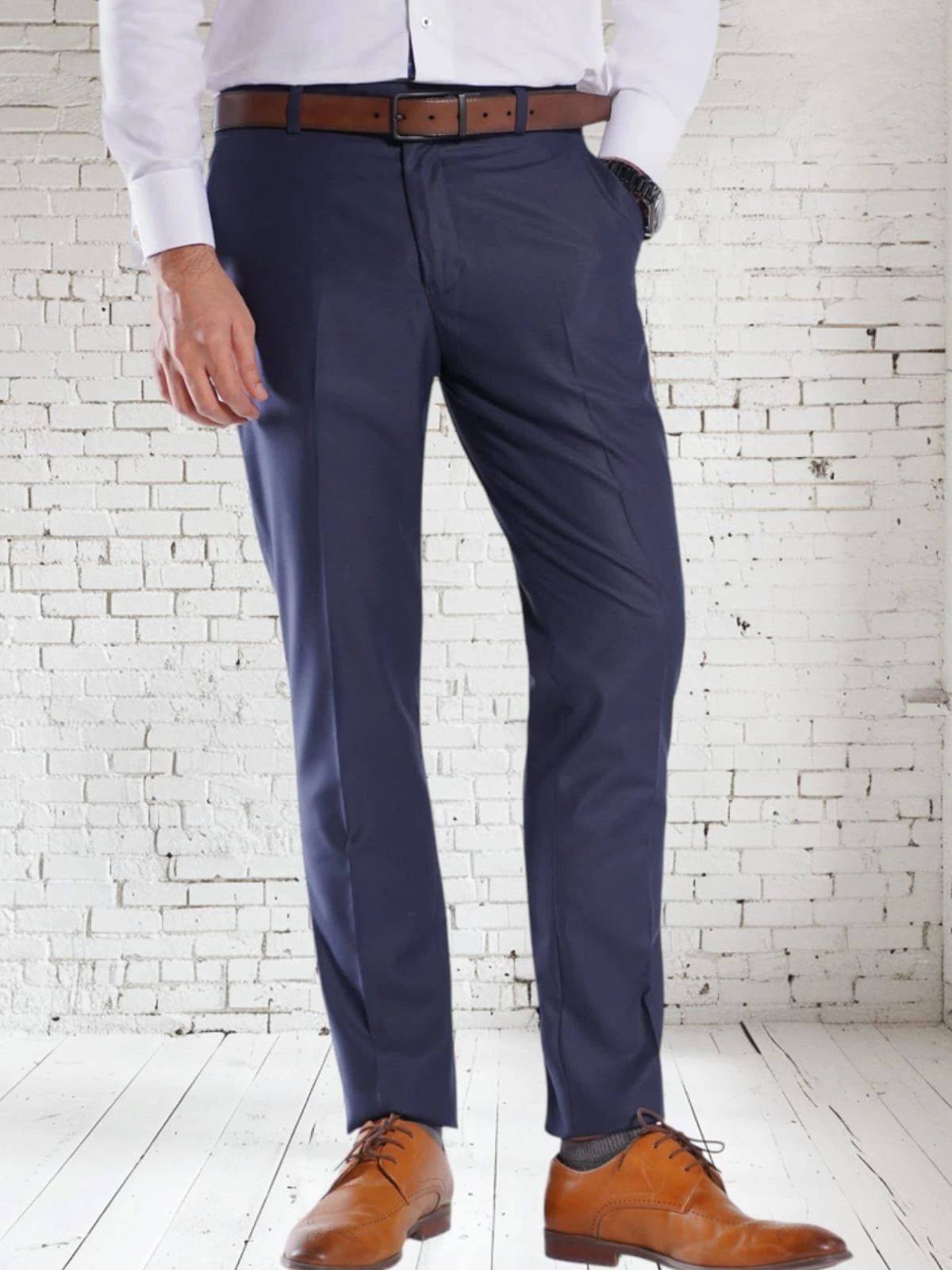 Men's Trousers Navy Blue – Slim Fit