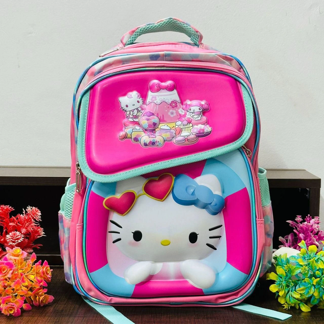 Kitty Character School Bag Pink