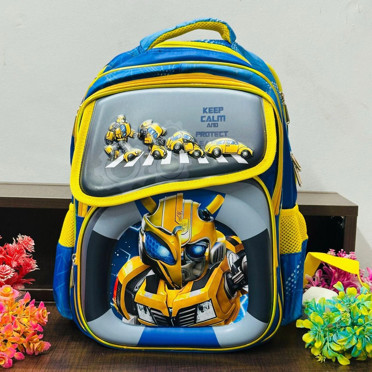 Tansformer.character School Bag Pink
