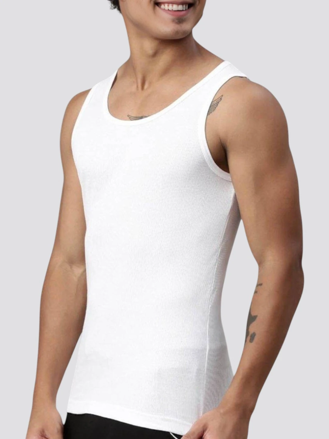 Men's Cotton Vest White