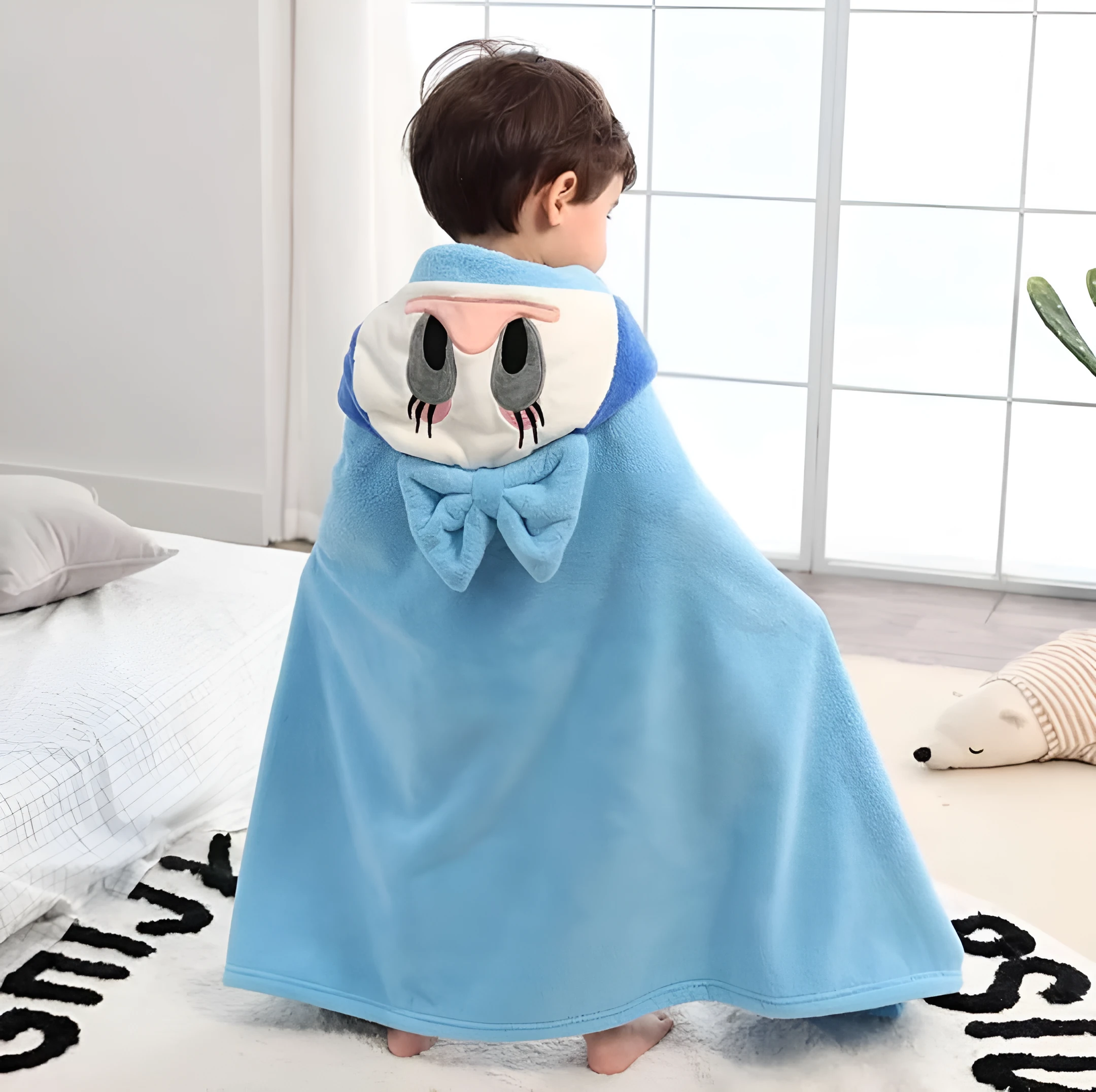 Daisy Kids' Bathrobes Towels Sky Blue