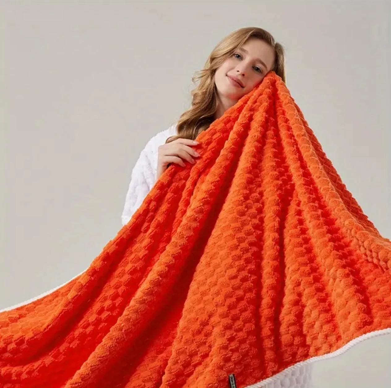 Bubble Breeze Soft Bath Towel Orange