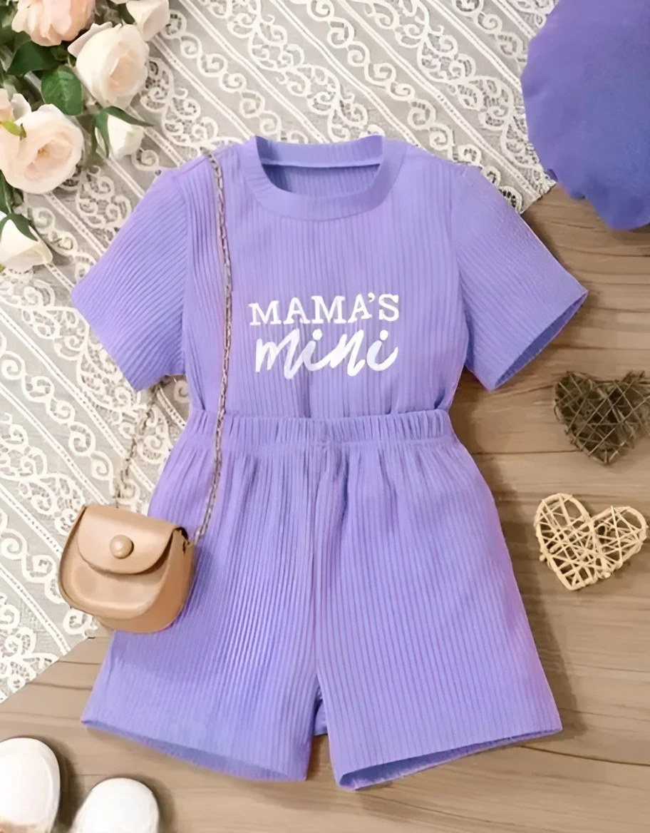 Girls' Premium Fabric Clothing Set Lavender