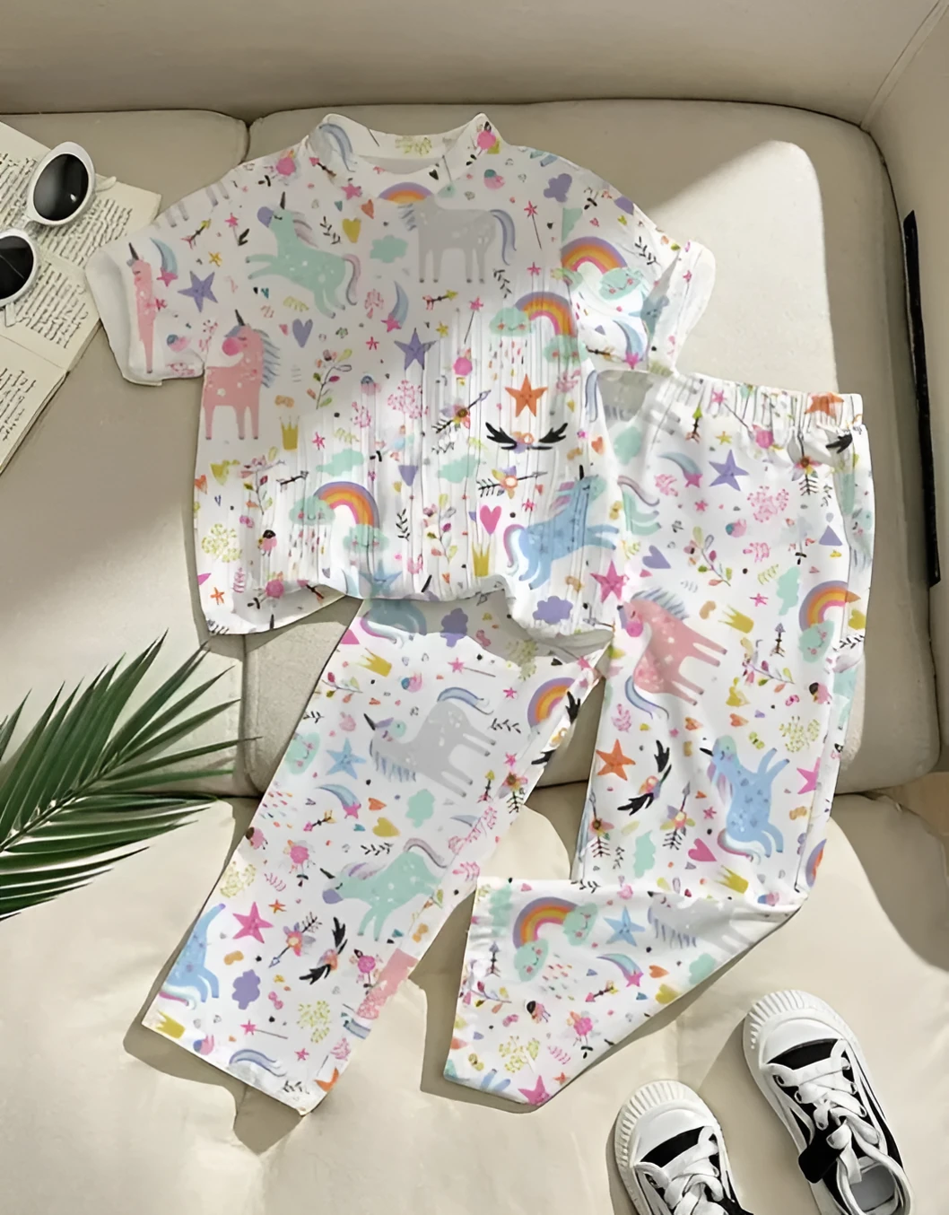Girls' Premium Fabric Clothing Set White