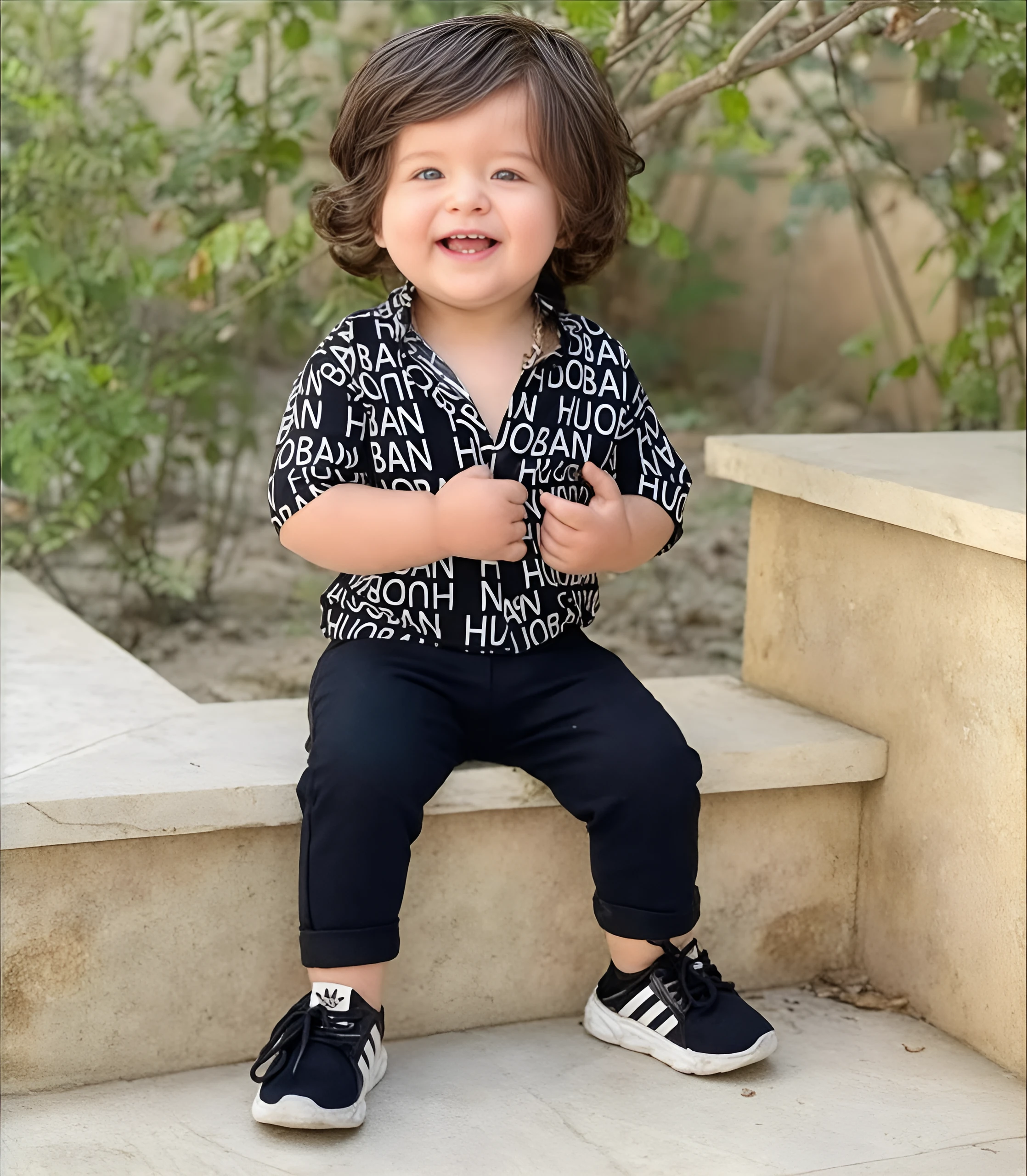 Boys' Imported Hosiery Hosiery Shirt Black & White – Casual