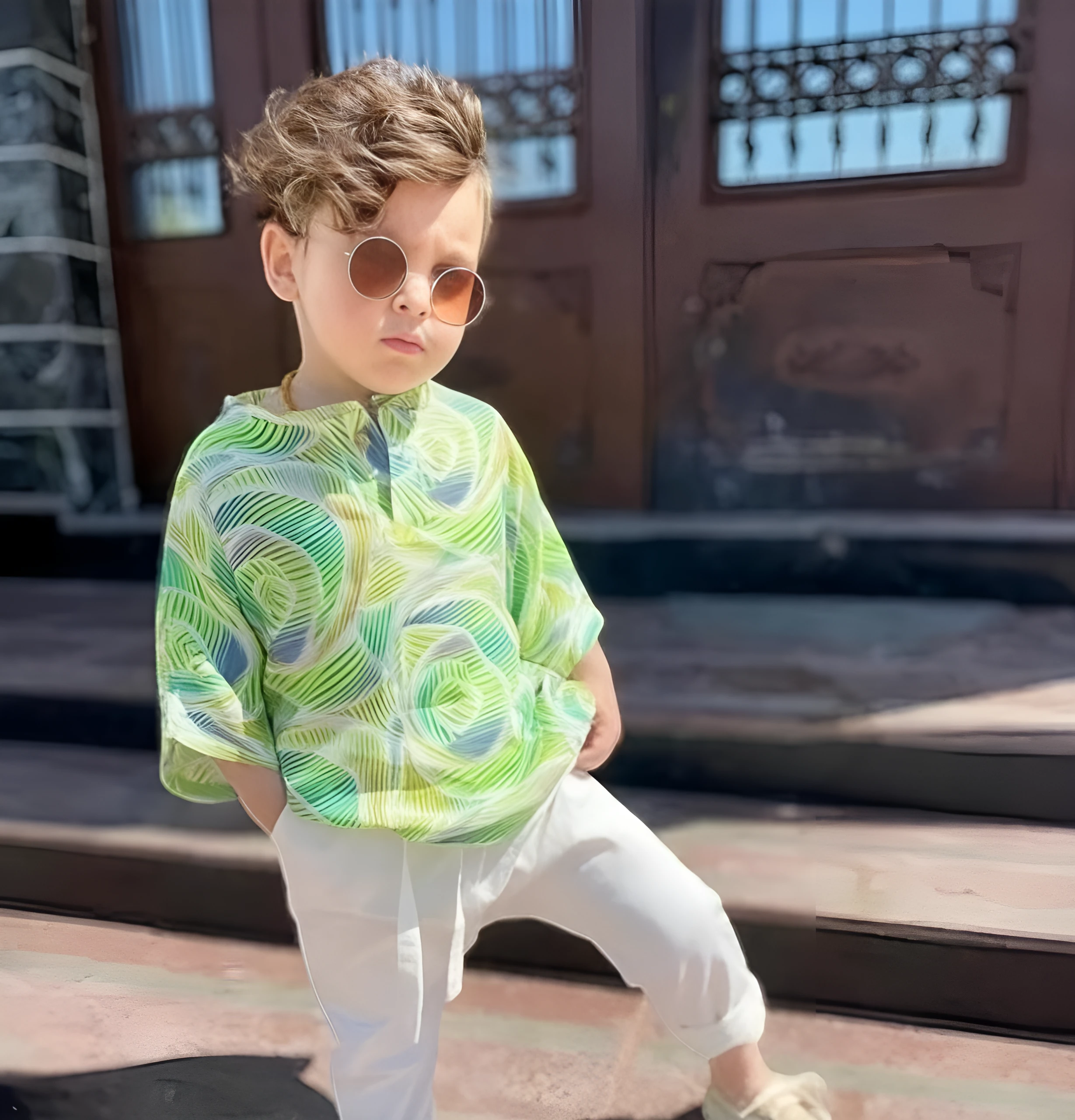 Boys' Imported Hosiery Hosiery Kurta Green – Casual