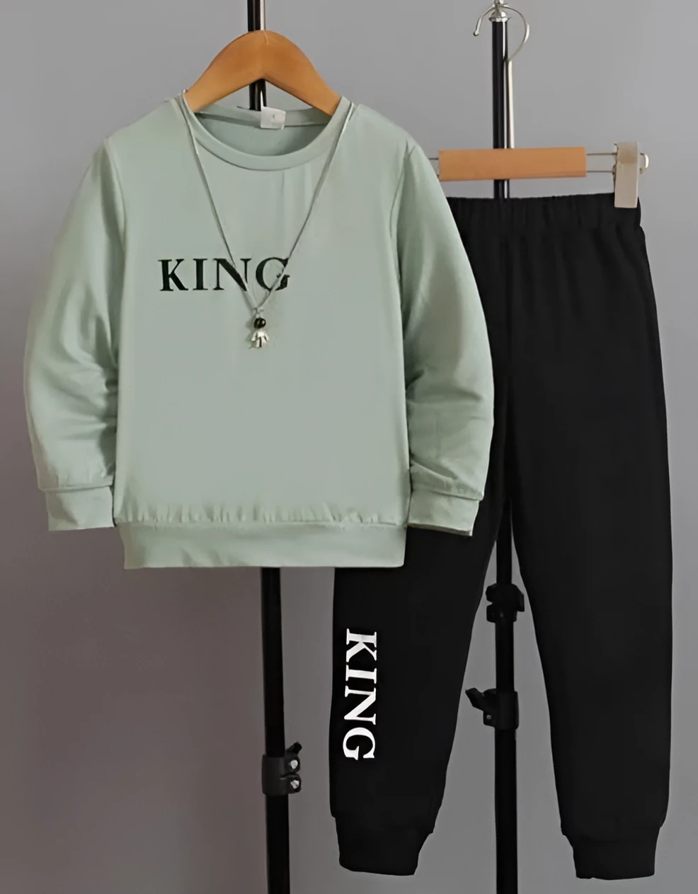 Boys' Premium Fabric Clothing Set Pista Green