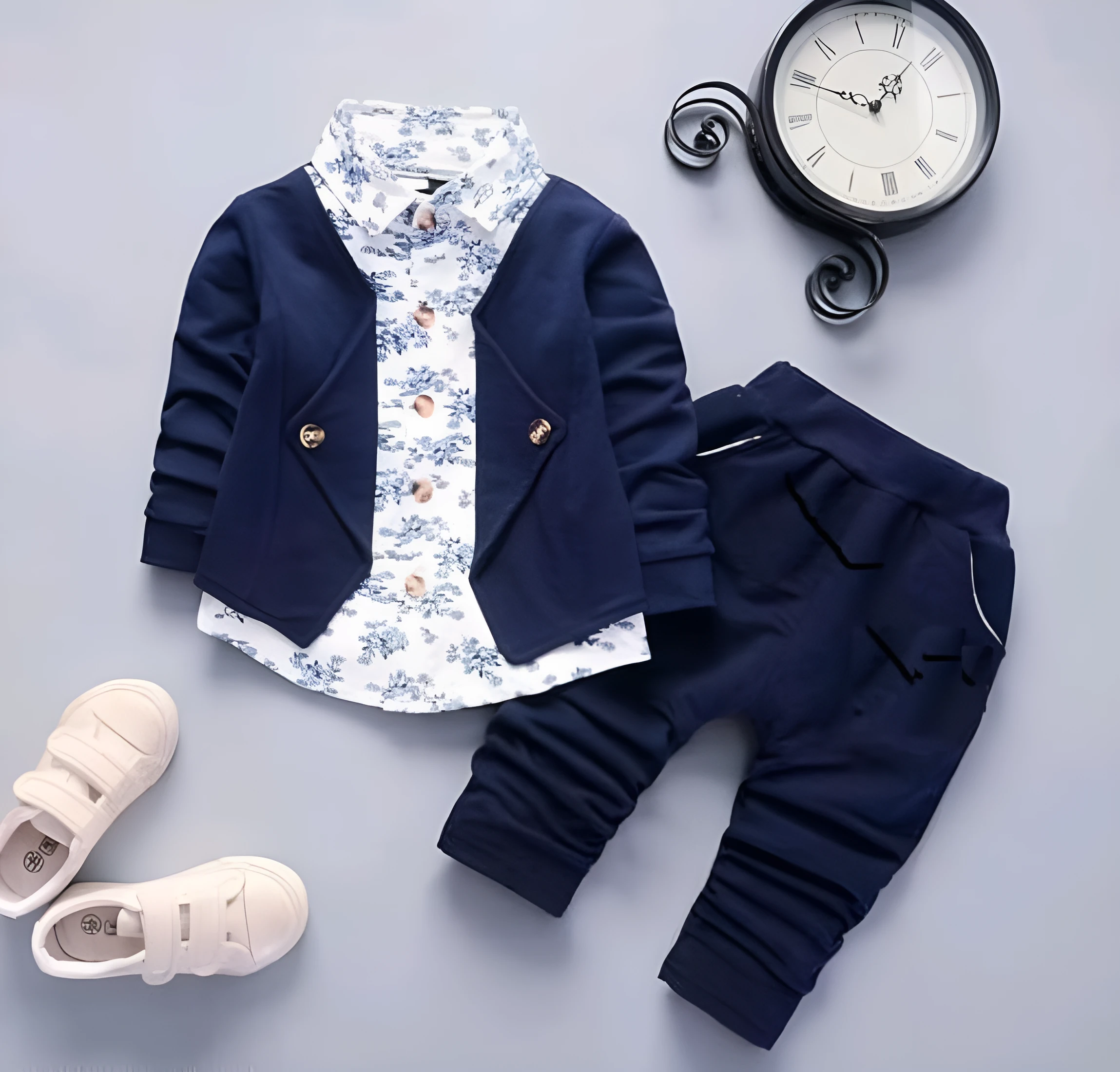 Boys' Imported Hosiery Hosiery Jacket Navy Blue