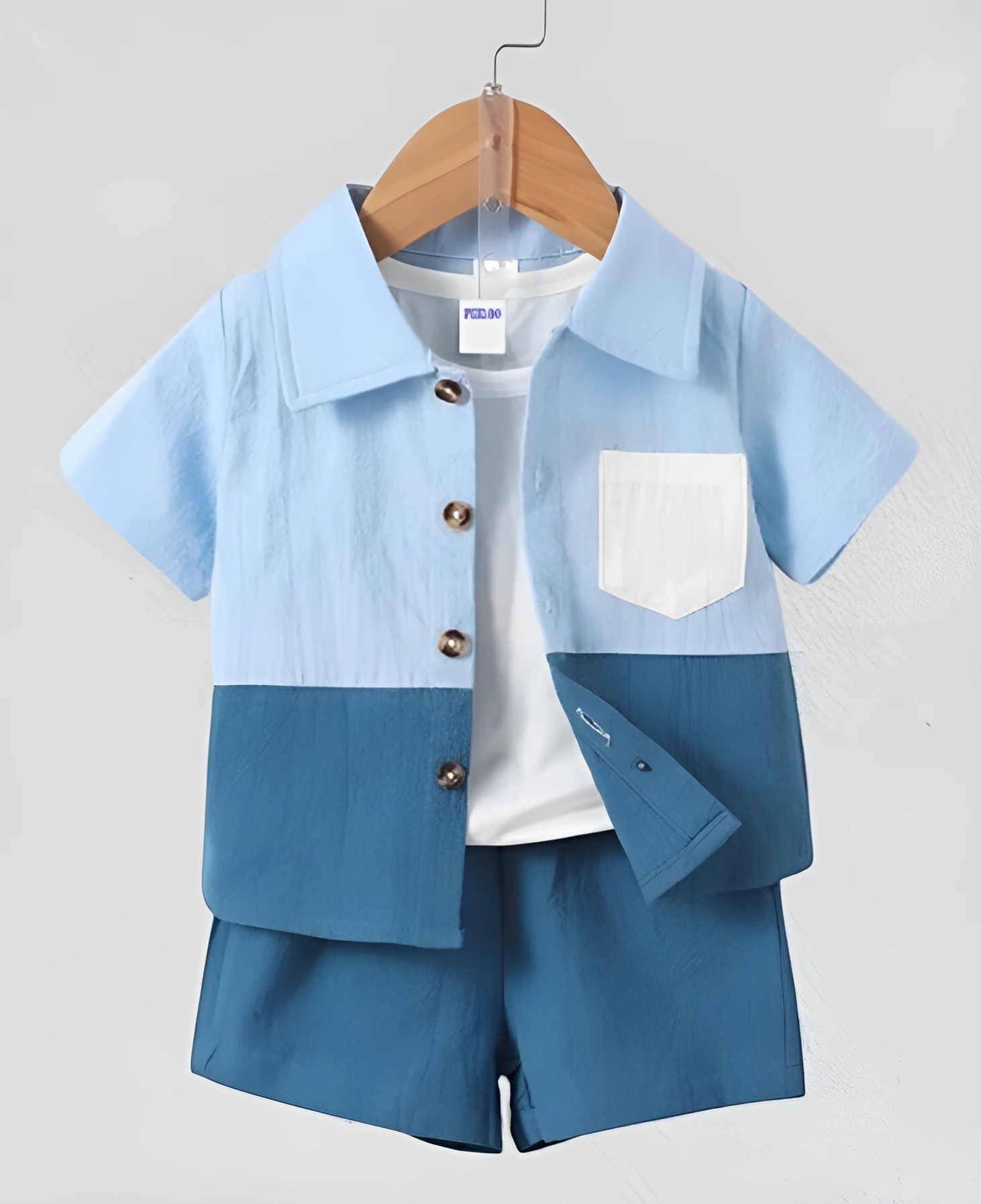 Boys' Premium Fabric Popcorn Shirt Blue