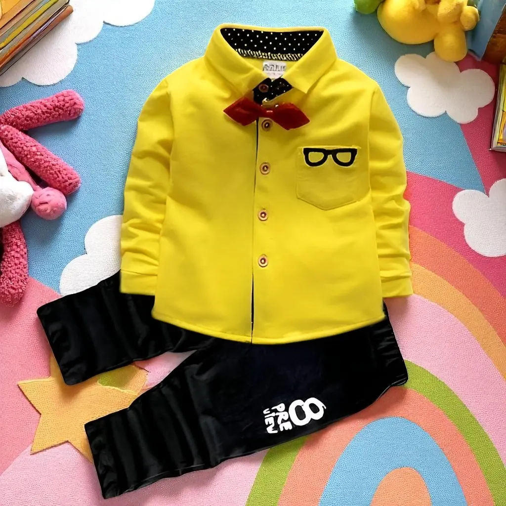 Boys' Imported Hosiery Hosiery Shirt Yellow – Casual