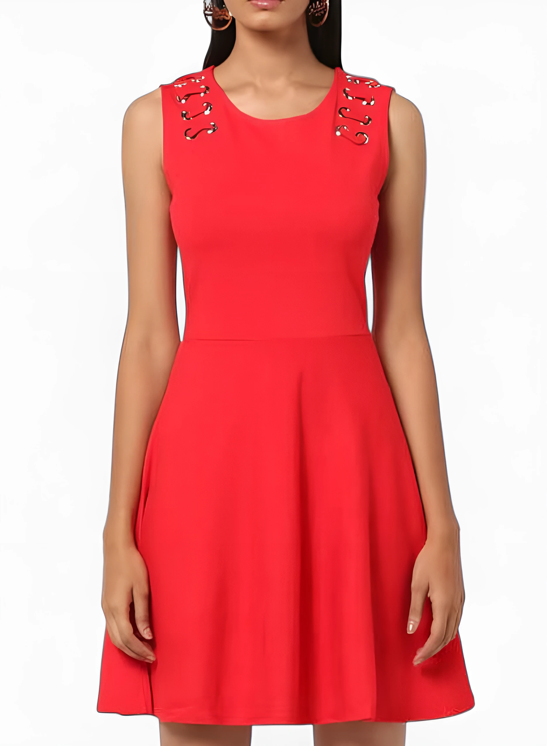 Women's Chiffon Dress Red – a-Line