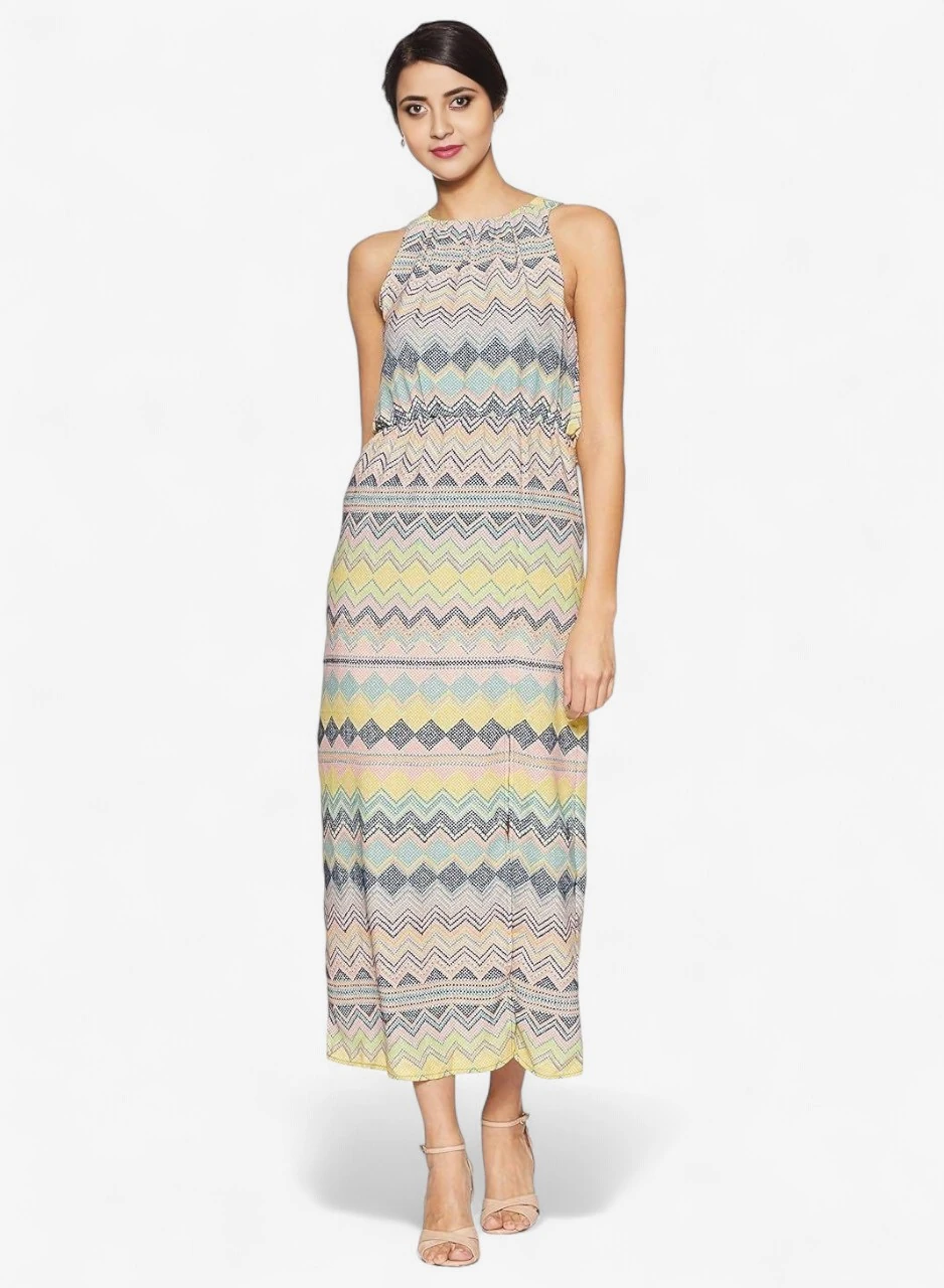 Women's Viscose Rayon Dress Multicolour – Solid