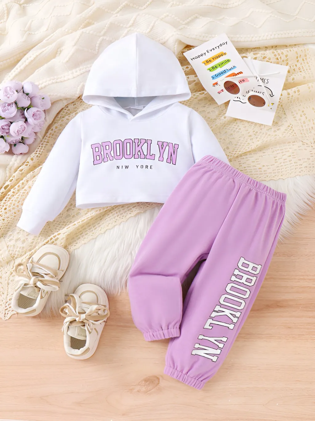 Girls' Premium Fabric Clothing Set Lavender