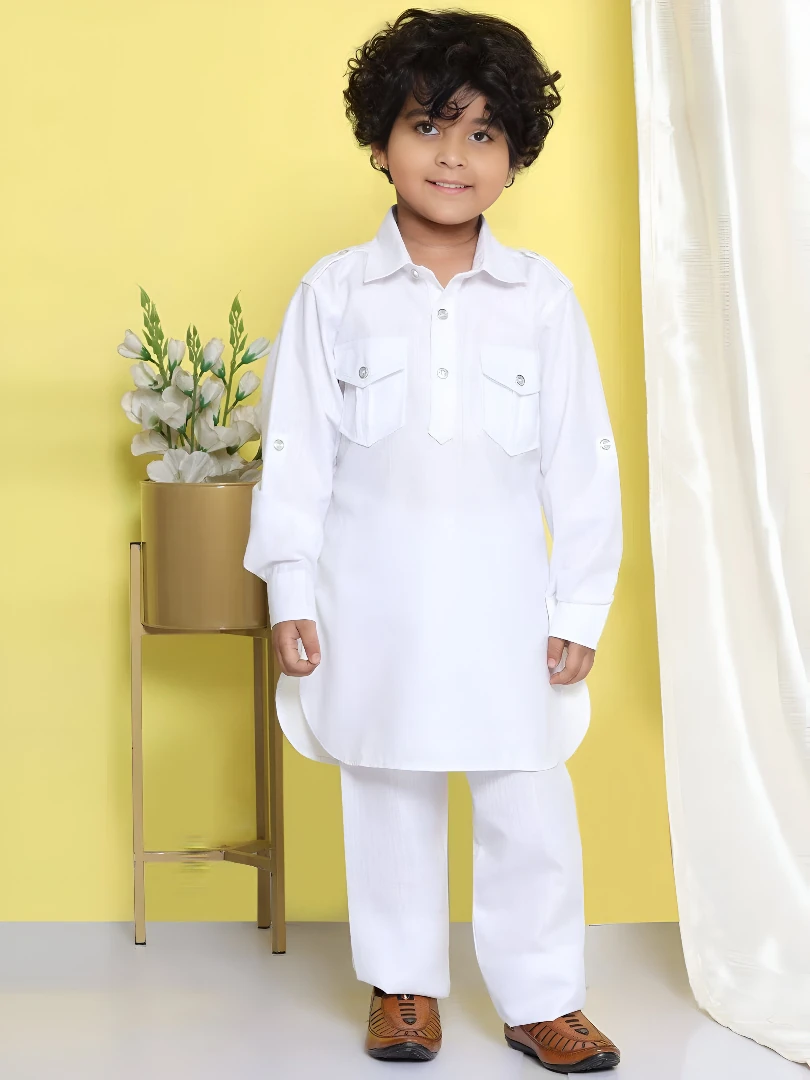 Girls' Cotton Kurta White