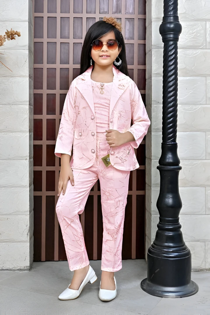 Girls' Cotton Clothing Set Pink – Ready to Wear