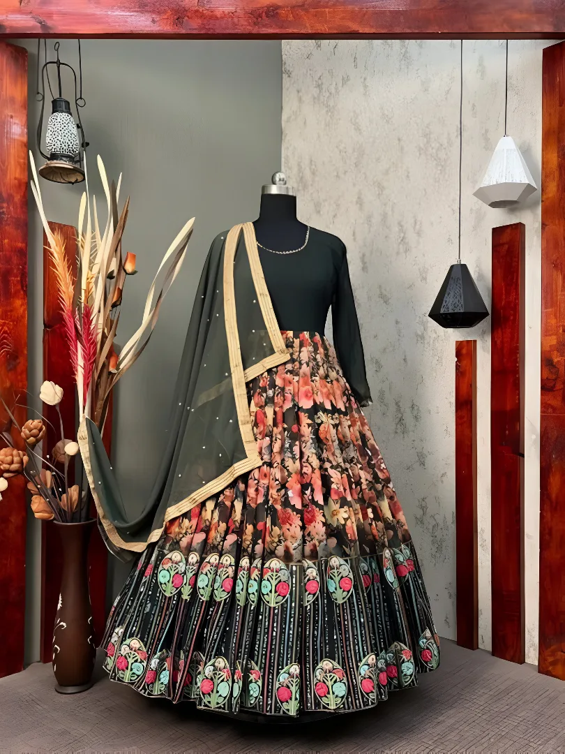 Women's Georgette Gown Multicolour – Ready to Wear