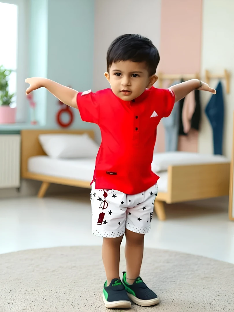 Boys' Imported Hosiery Hosiery Co-Ord Set Maroon – Regular Fit