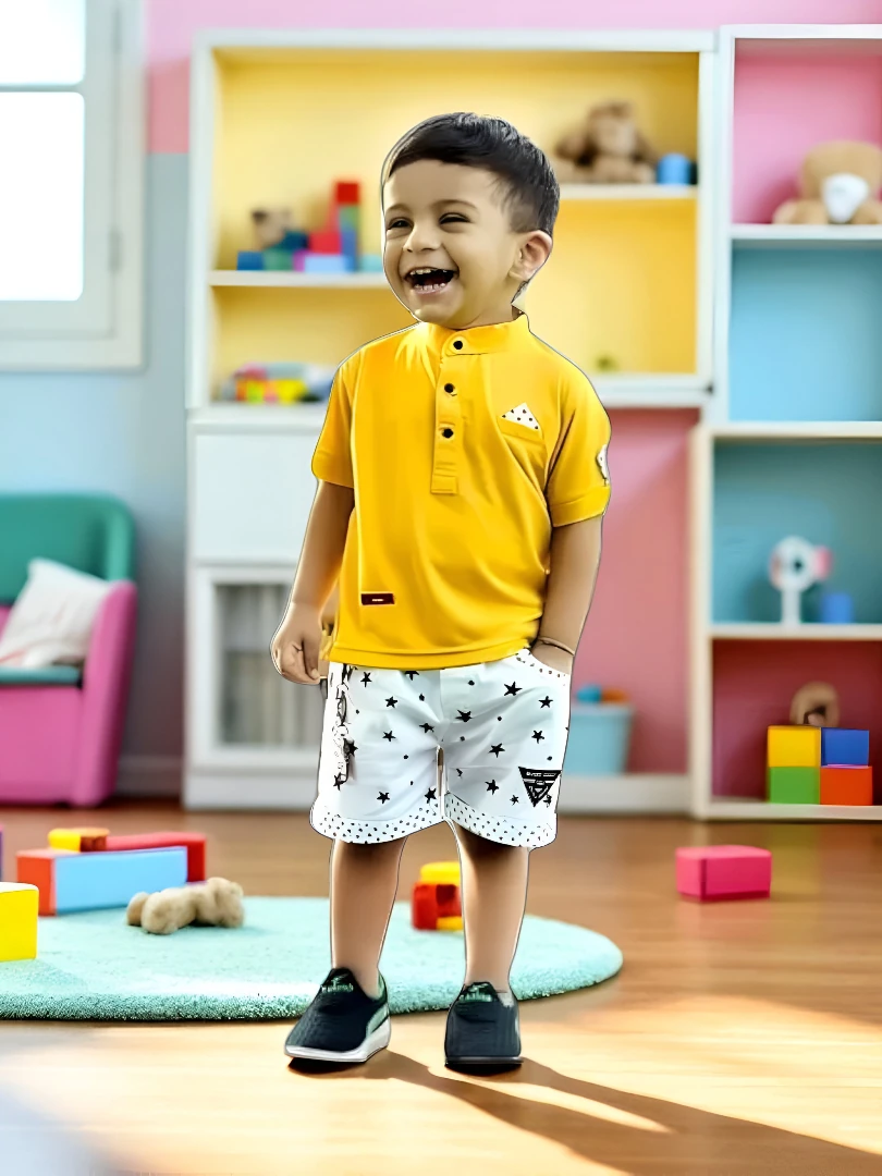 Boys' Imported Hosiery Hosiery Co-Ord Set Mustard – Regular Fit
