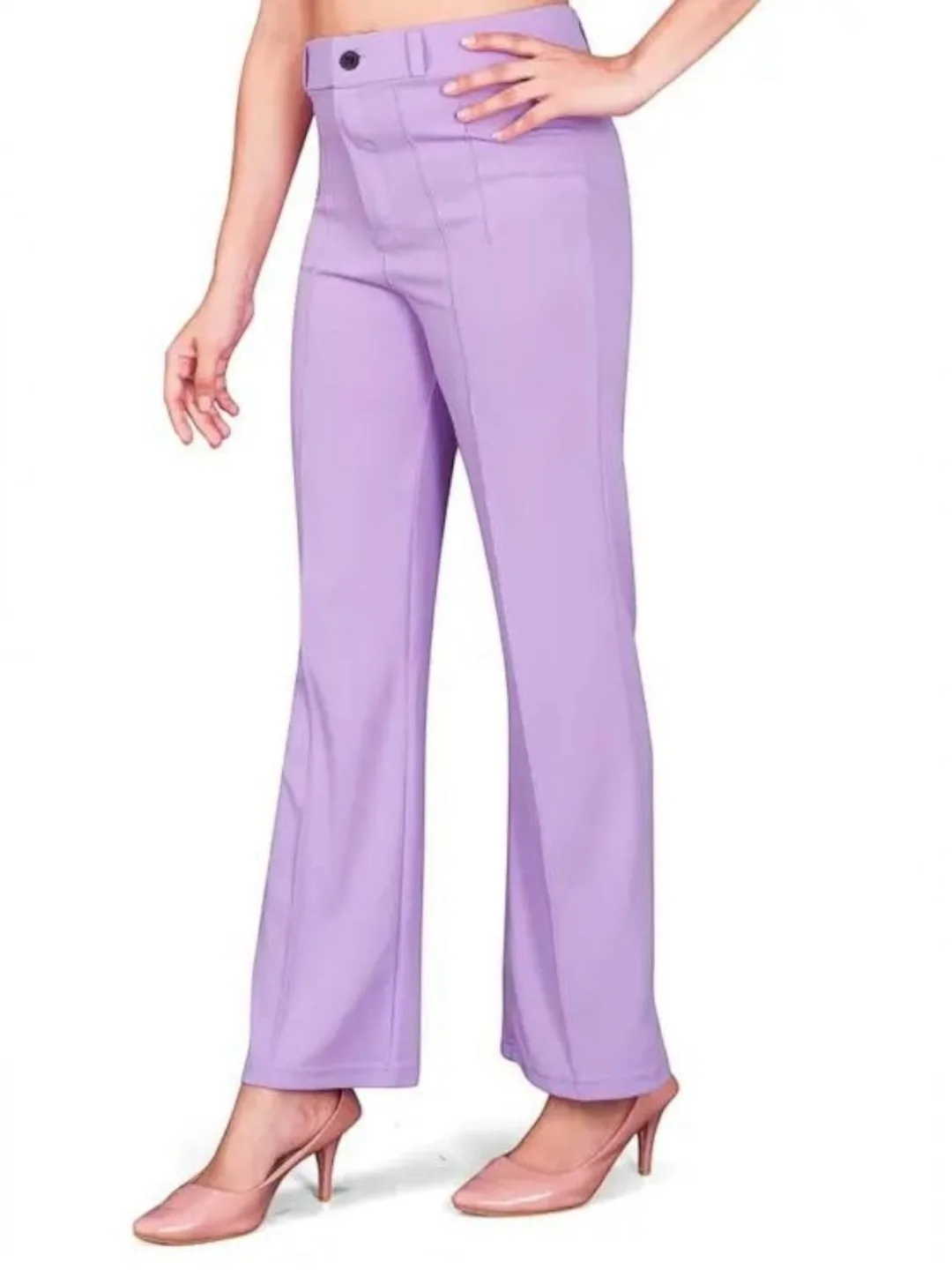 Women's Premium Fabric Trousers Lavender – Slim Fit — view 3