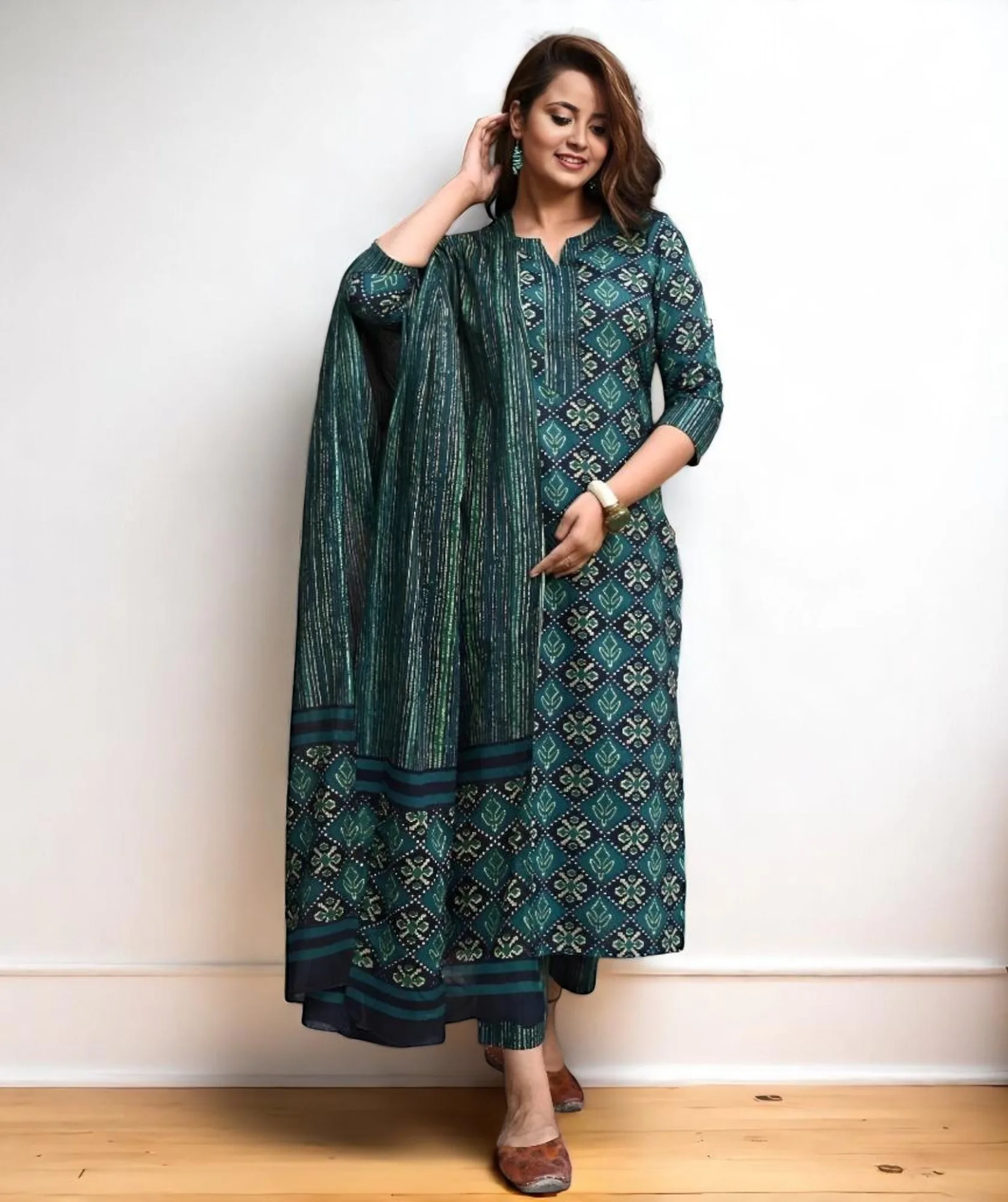 Women's Cotton Kurta Navy Blue – Ready to Wear