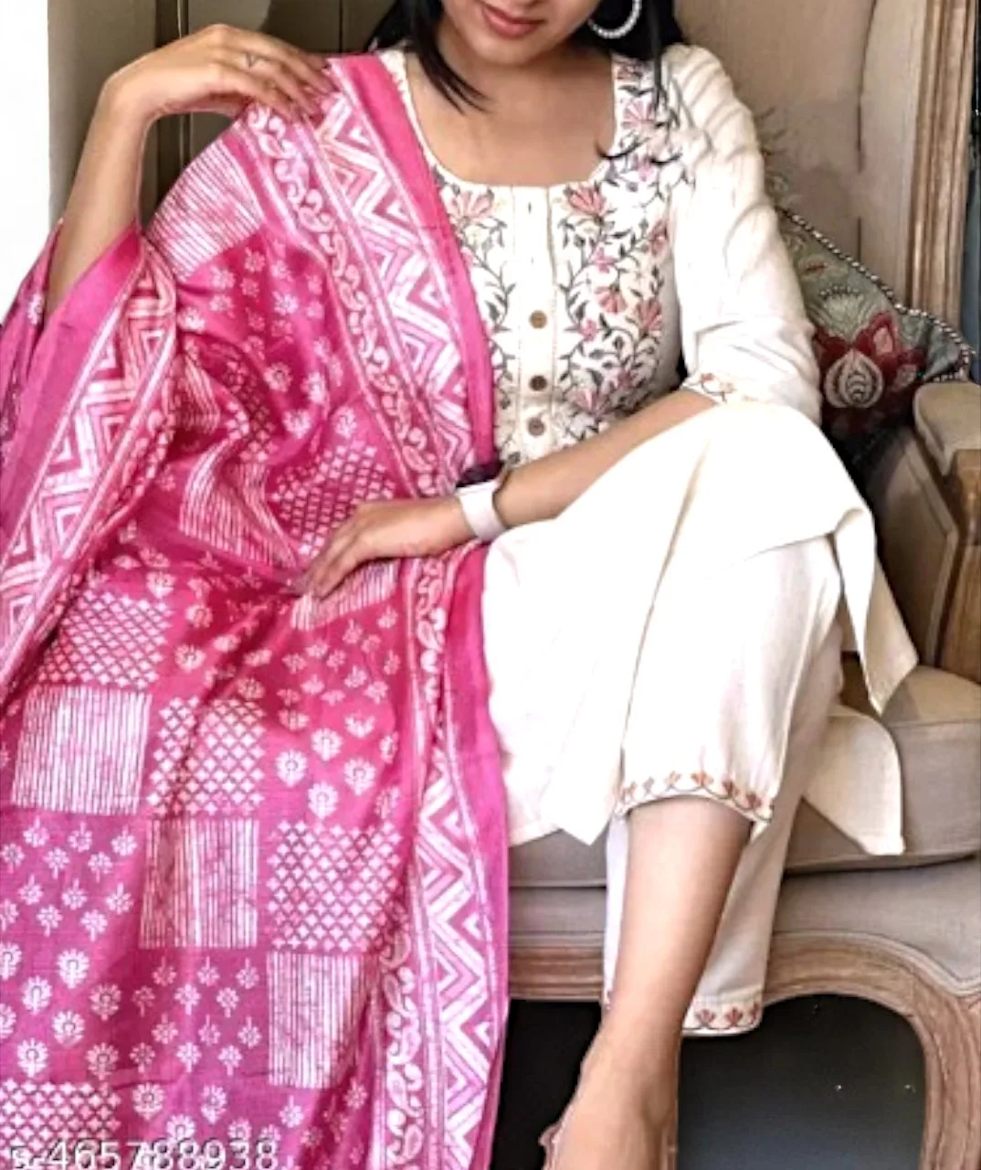 Women's Cotton Kurti Off-White – Ready to Wear