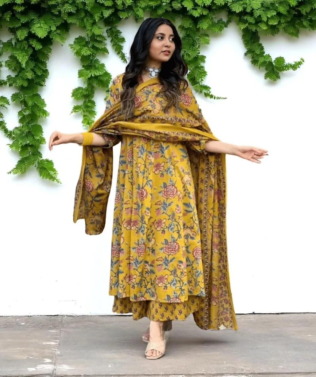 Women's Cotton Kurti Yellow – Printed