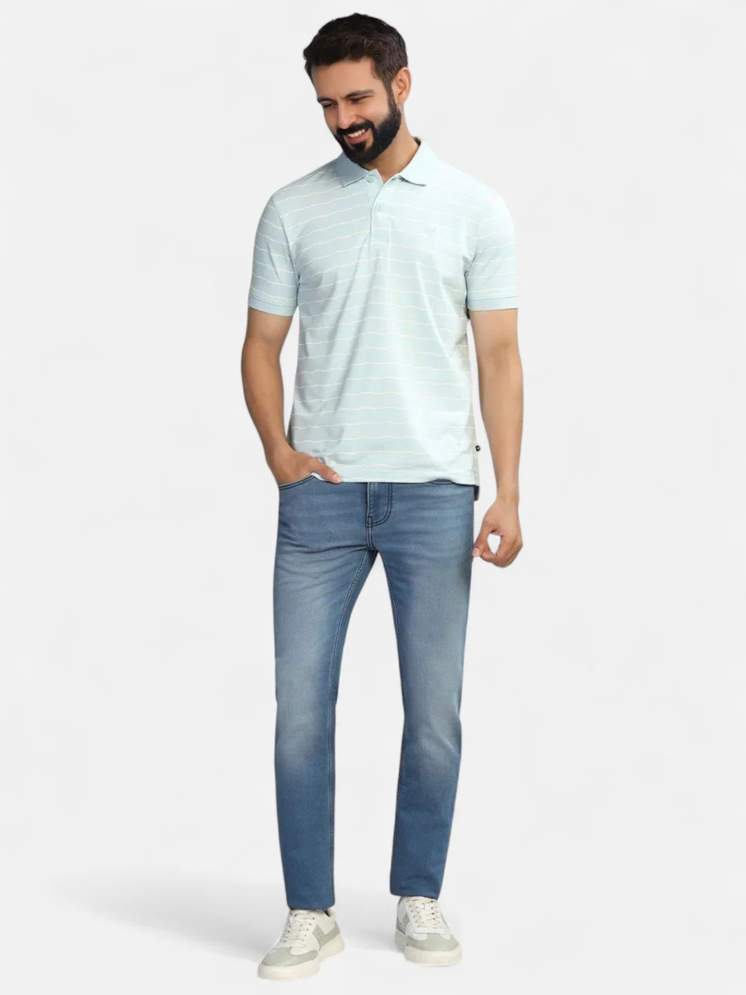 Men's Cotton Jeans Light Blue – Slim Fit