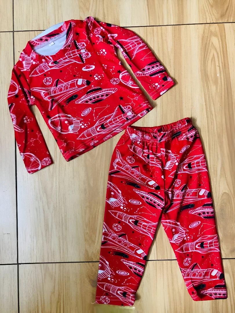 Girls' Premium Fabric Clothing Set Red