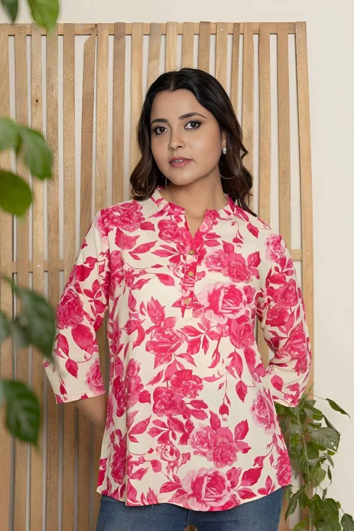 Women's Cotton Kurti Pink – Ready to Wear