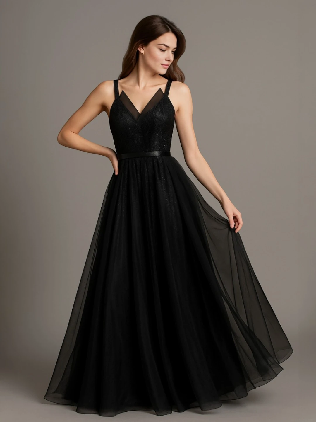 Women's Gown Black – Party Wear