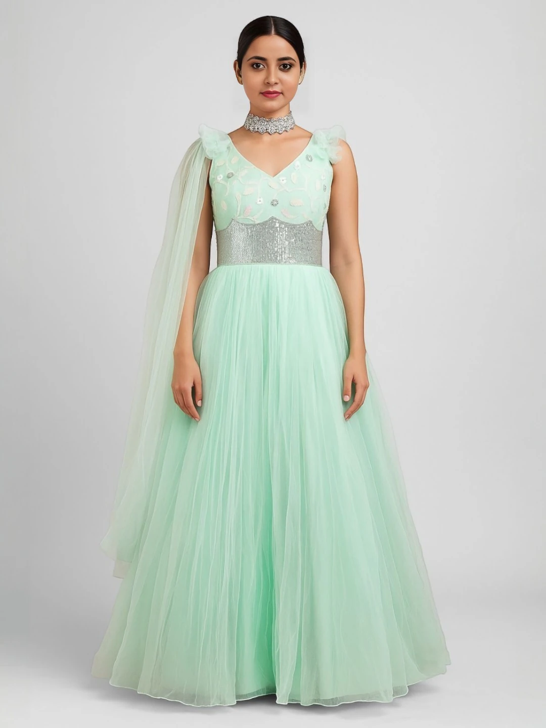 Women's Gown Black – Sequined