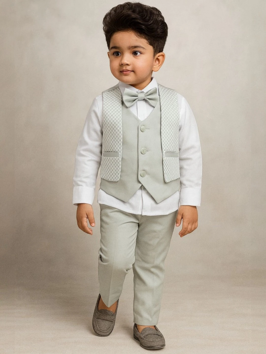Boys' Premium Fabric Suit Pista Green – Ready to Wear