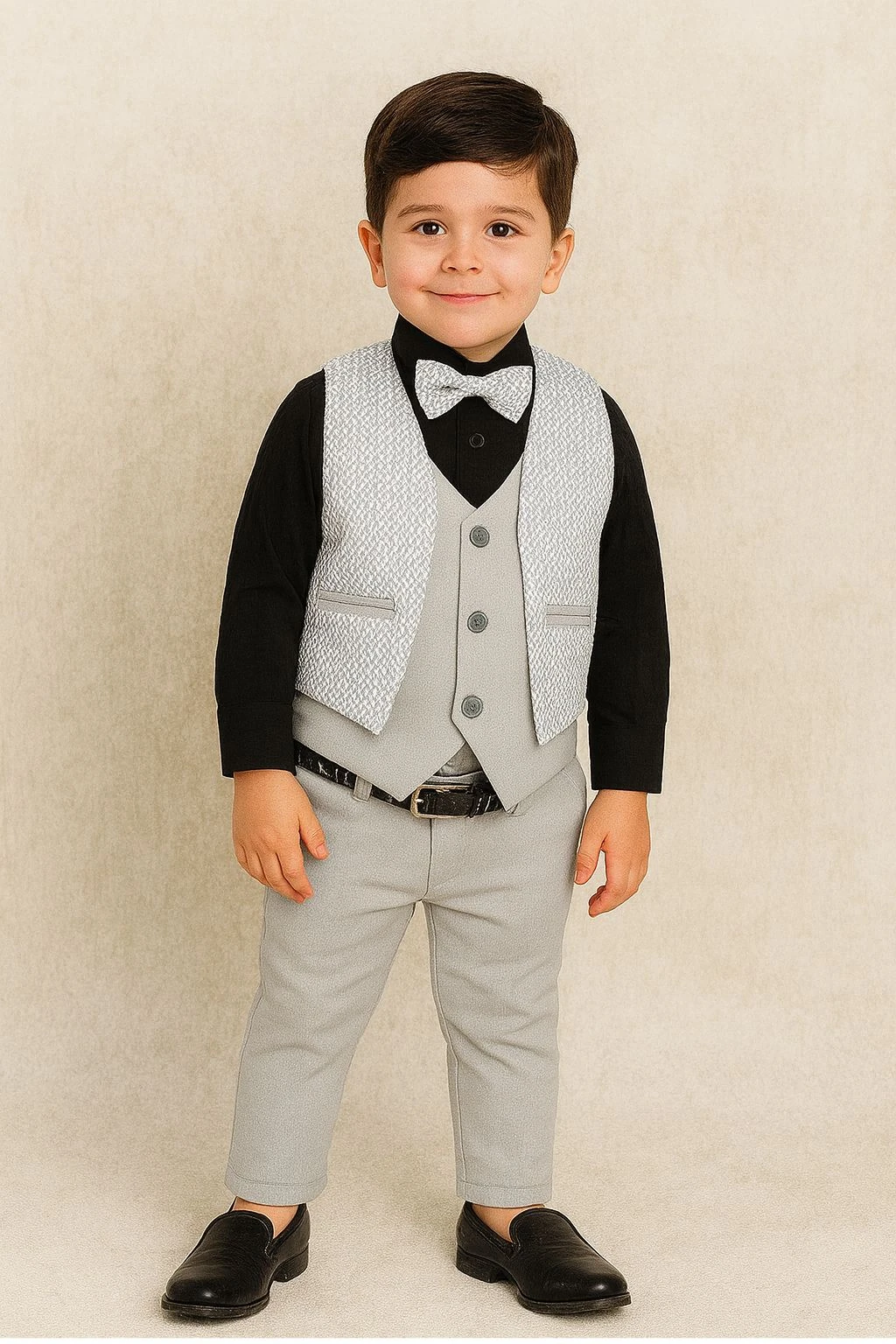 Boys' Premium Fabric Suit Grey – Ready to Wear