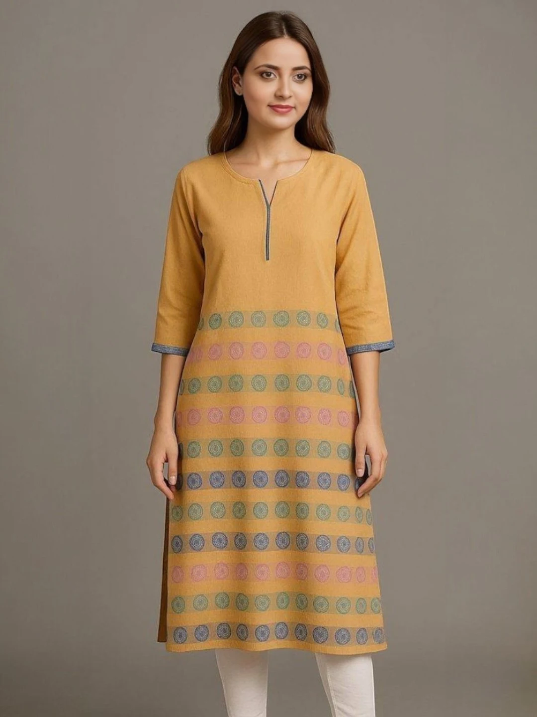 Women's Cotton Kurta Wine – Solid