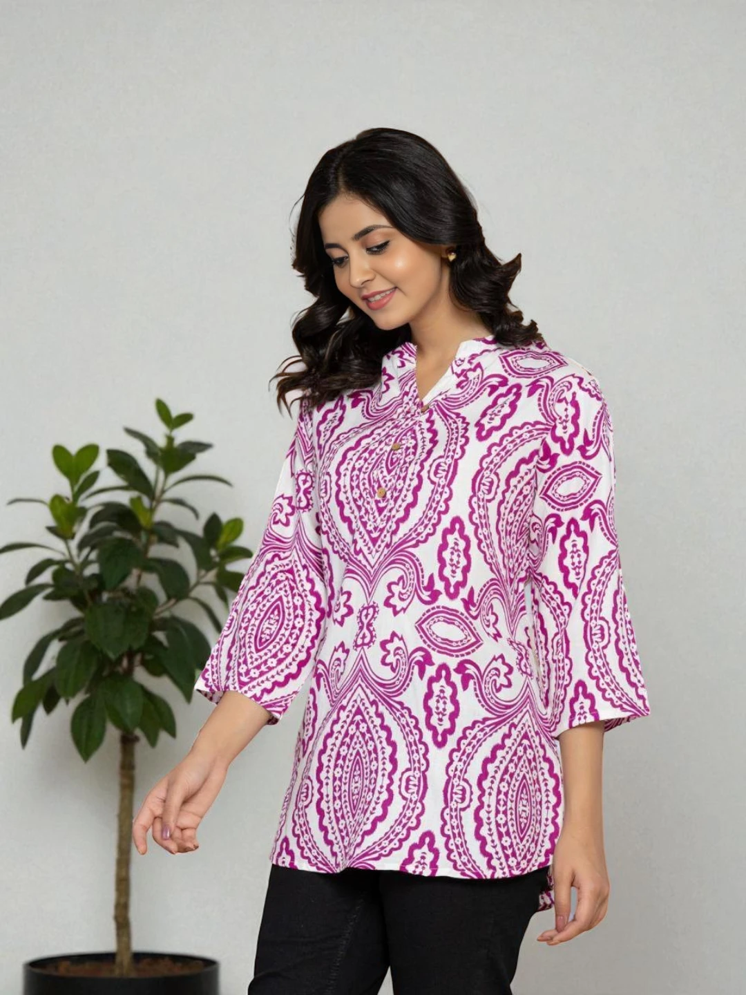 Women's Cotton Kurti Pink – Ready to Wear