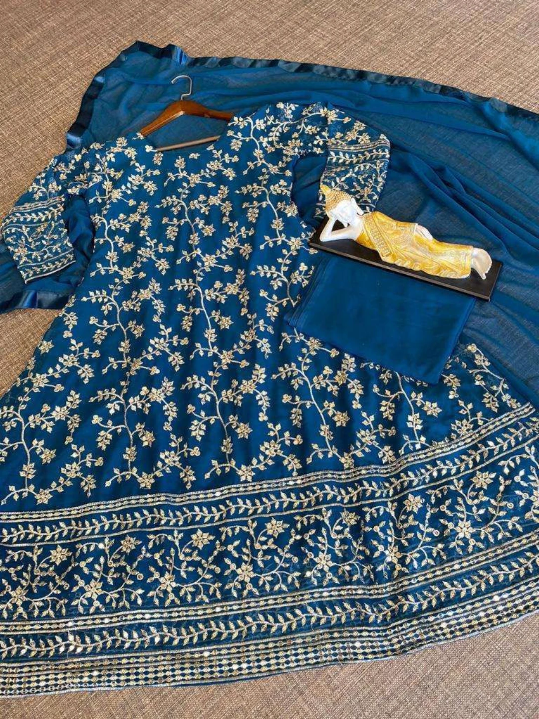 Women's Georgette Suit Blue – Ready to Wear