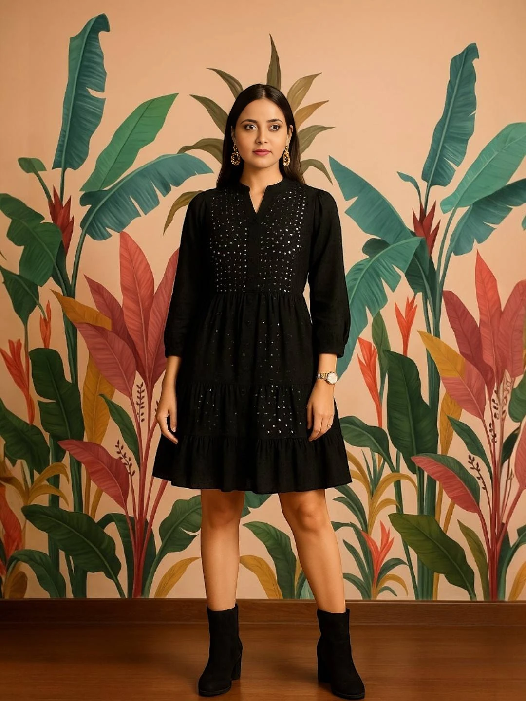 Women's Cotton Dress Black – Ready to Wear