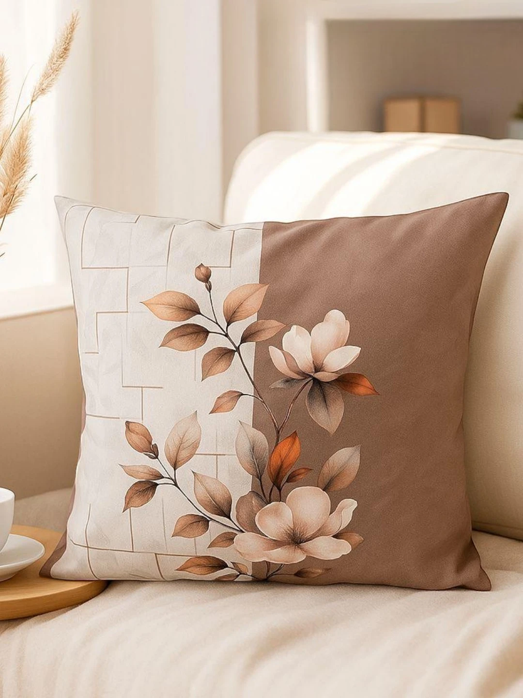 Premium Fabric Pillow Cover Beige