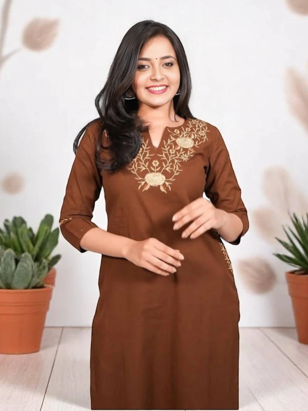 Women's Cotton Pants Brown