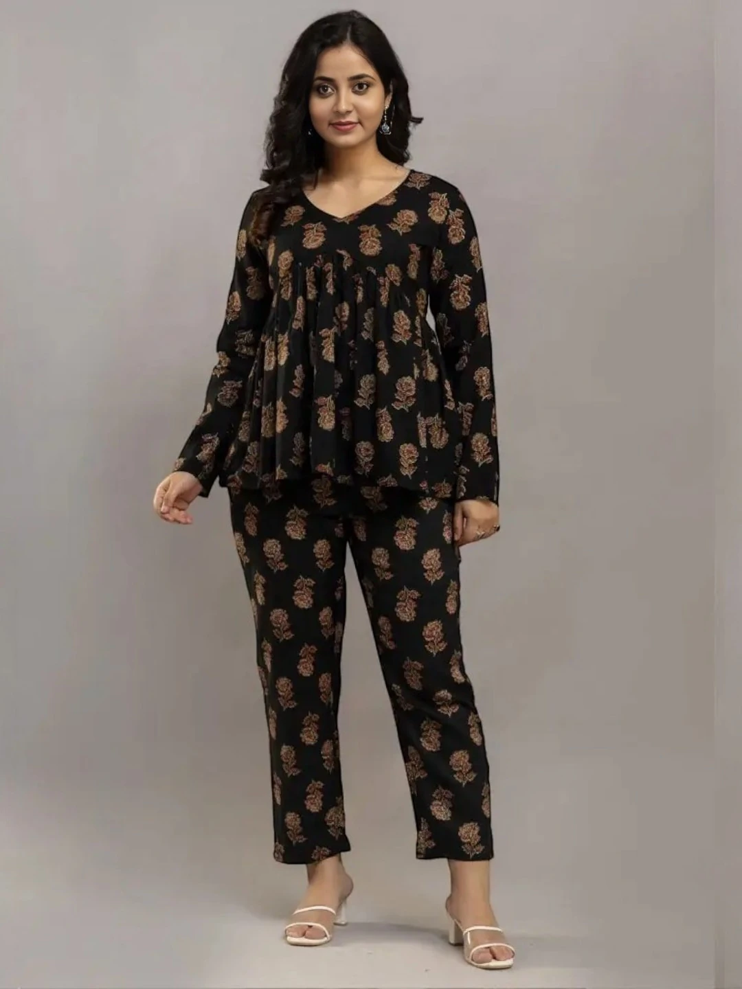 Women's Cotton Co-Ord Set Black – Ready to Wear
