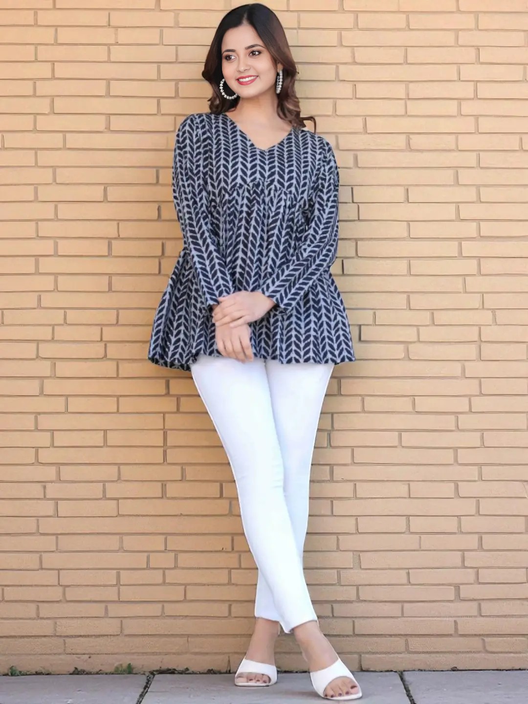 Women's Cotton Kurta – Printed — view 4