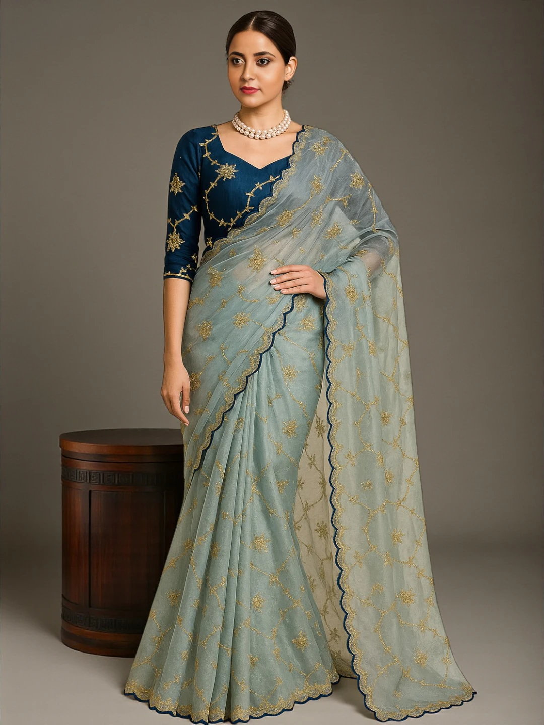 Women's Zimmy Chu Saree Blue – Sequined