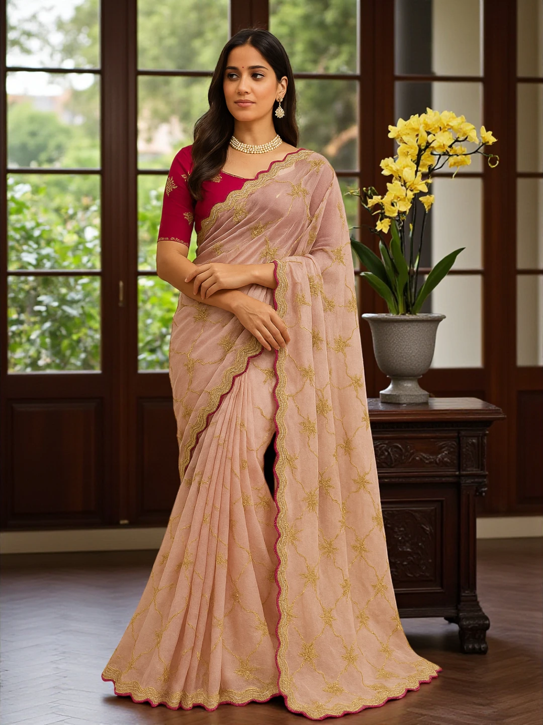 Women's Zimmy Chu Saree Magenta – Sequined